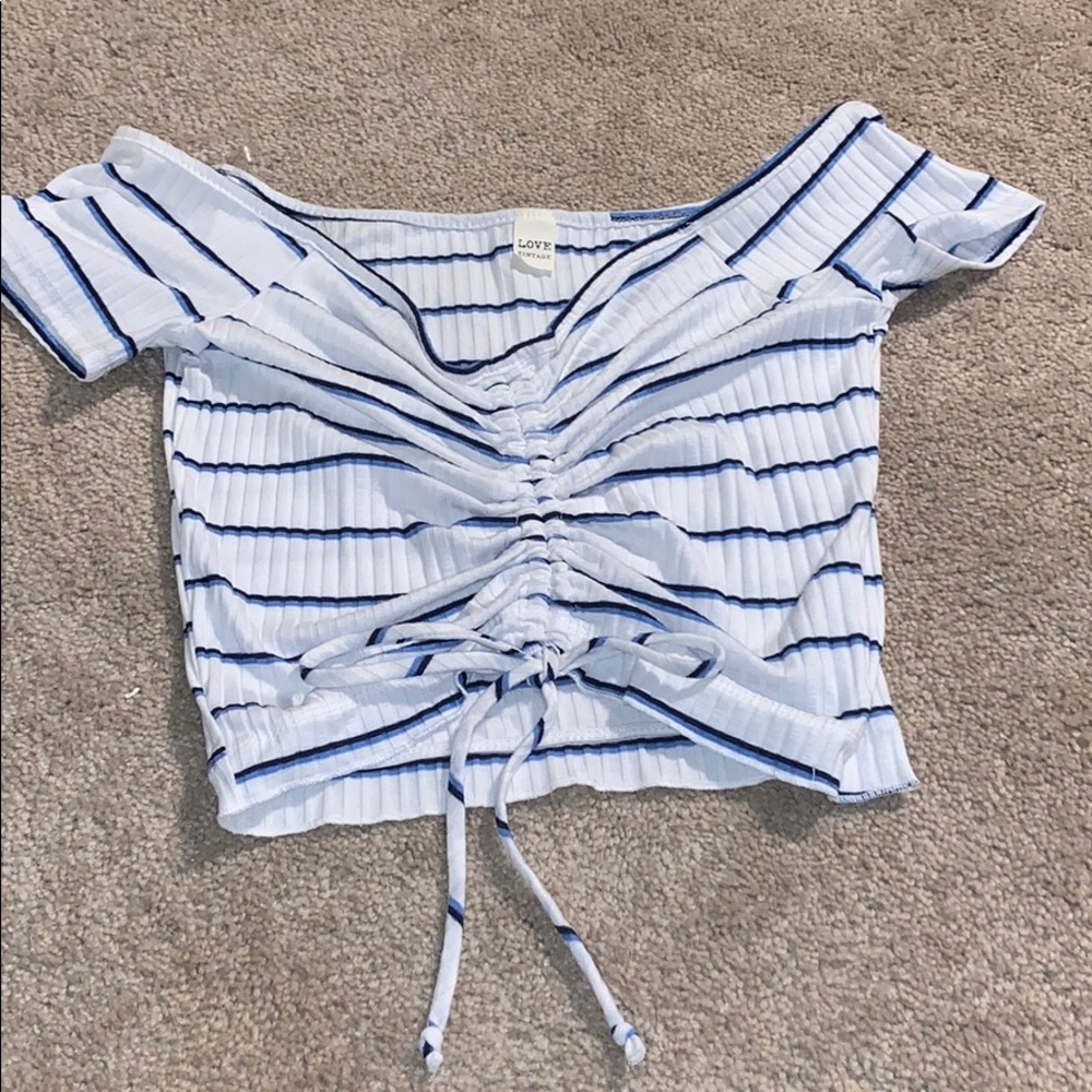 Women’s off the shoulder crop top